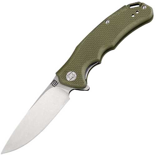 Artisan Shark Folder D2 Blade Green G-10 Handle