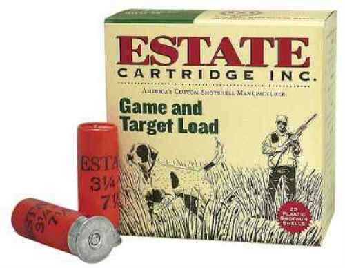 12 Gauge 2-3/4" Lead #6  1 oz 25 Rounds Estate Shotgun Ammunition