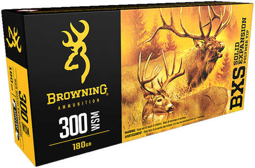 300 Win Short Mag 180 Grain Polymer Tip 20 Rounds Browning Ammunition Winchester Magnum