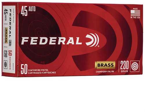 Federal Wm5233 Champion Training 45 ACP 230 Gr Full Metal Jacket (FMJ) 50 Per Box