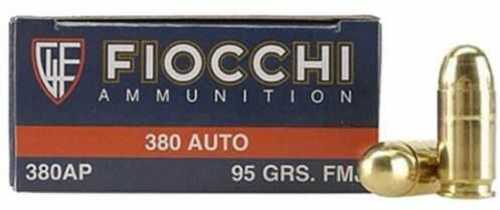 Fiocchi 380 ACP 95 Grain FMJ Ammo 50 Round Box