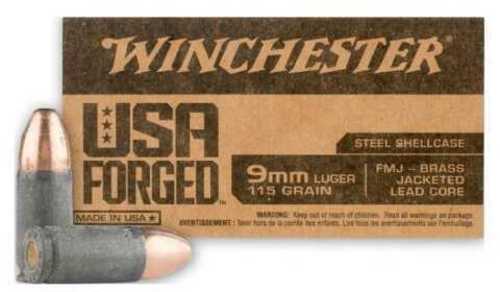 9mm Luger 115 Grain Full Metal Jacket 50 Rounds Winchester Ammunition