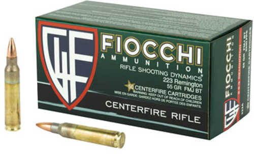 223 Rem 55 Grain Full Metal Jacket 50 Rounds Fiocchi Ammunition 223 Remington