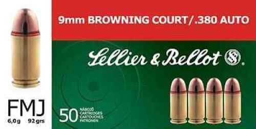 380 ACP 92 Grain Full Metal Jacket 50 Rounds Sellior & Bellot Ammunition