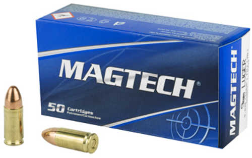9mm Luger 124 Grain Full Metal Jacket 50 Rounds MAGTECH Ammunition