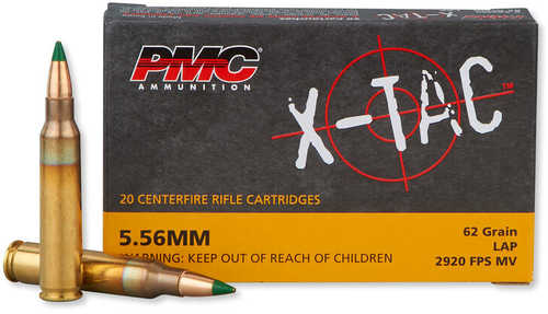 5.56mm Nato 62 Grain Full Metal Jacket 20 Rounds PMC Ammunition