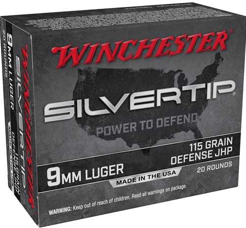 9mm Luger 115 Grain Hollow Point 20 Rounds Winchester Ammunition