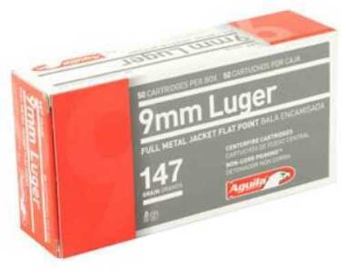 9mm Luger 147 Grain FMJ-FLAT 50 Rounds Aguila Ammunition