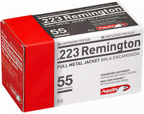 223 Rem 55 Grain Full Metal Jacket 50 Rounds Aguila Ammunition 223 Remington