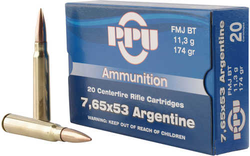 7.65mm Argentine 174 Grain Full Metal Jacket 20 Rounds Prvi Partizan Ammunition