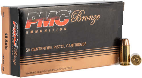 45 ACP 185 Grain Hollow Point 50 Rounds PMC Ammunition