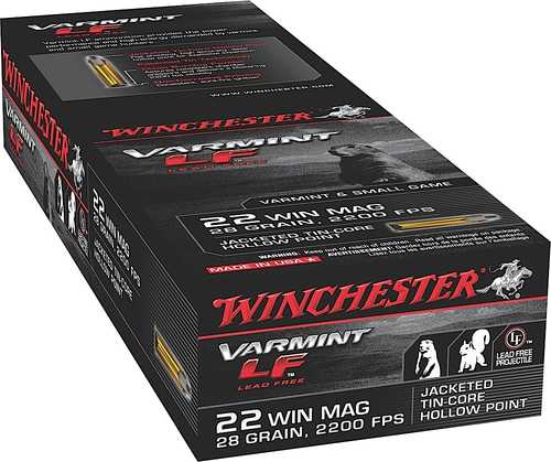 22 Win Mag Rimfire 25 Grain Lead Free 50 Rounds Winchester Ammunition Magnum