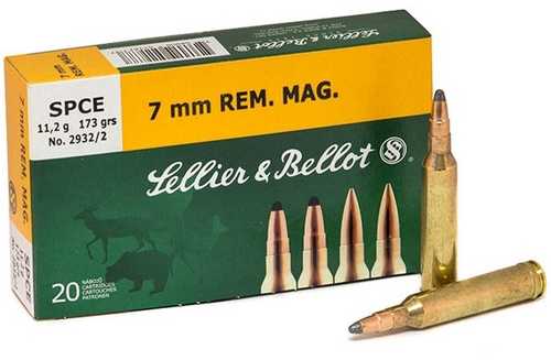 7mm Rem Mag 173 Grain Soft Point 20 Rounds Sellior & Bellot Ammunition 7mm Remington Magnum
