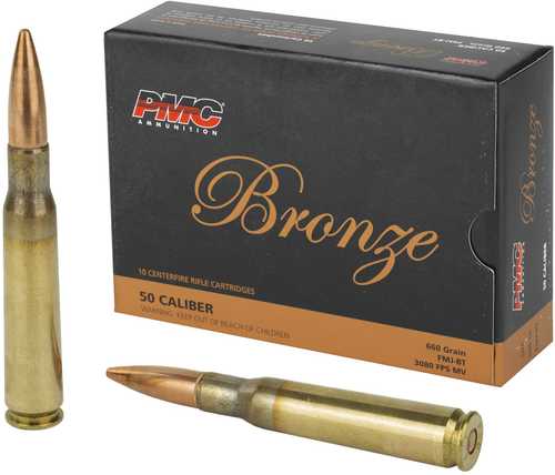 50 BMG 660 Grain FMJ 10 Rounds PMC Ammunition