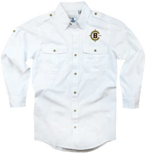 Craig Boddington 3XL White Safari Shirt Classic Wrinkle-free Poplin