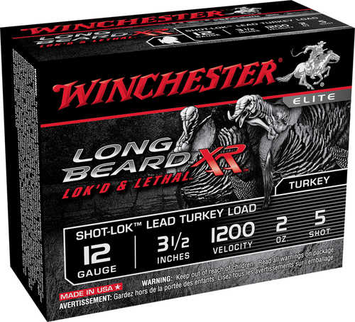 12 Gauge 3-1/2" Lead #5  2 oz 10 Rounds Winchester Shotgun Ammunition
