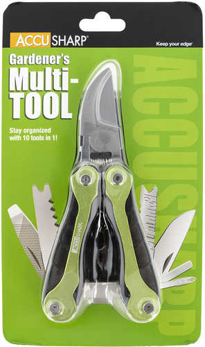 Accusharp Gardener's Multi-Tool Black/Green Folding Plain