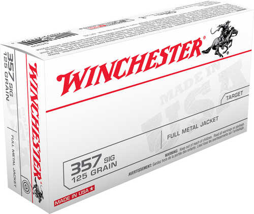 357 Sig 125 Grain Full Metal Jacket 50 Rounds Winchester Ammunition
