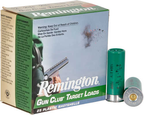 12 Gauge 2-3/4" Lead #8  1-1/8 oz 25 Rounds Remington Shotgun Ammunition