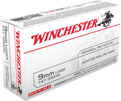 9mm Luger 147 Grain Hollow Point 50 Rounds Winchester Ammunition