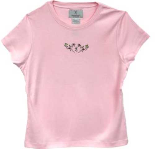 Browning Women's Short Sleeve T-shirt Alpine Flowers Large Blush