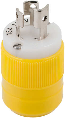 Marinco Locking Plug - 15A, 125V - Yellow