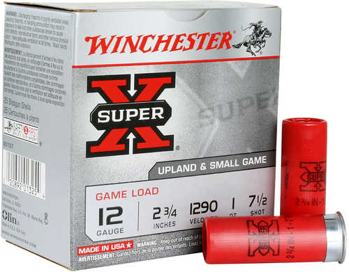 12 Gauge 2-3/4" Lead 7-1/2  1 oz 25 Rounds Winchester Shotgun Ammunition