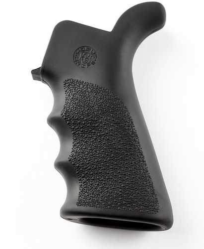 Hogue 15020 AR-15 Rubber Grip Beavertail W/Finger Grooves Matte Black