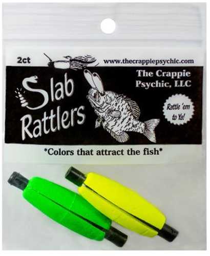 The Crappie Psychic Slab Rattl 2Pk Chart/Green Model: TCP003-1