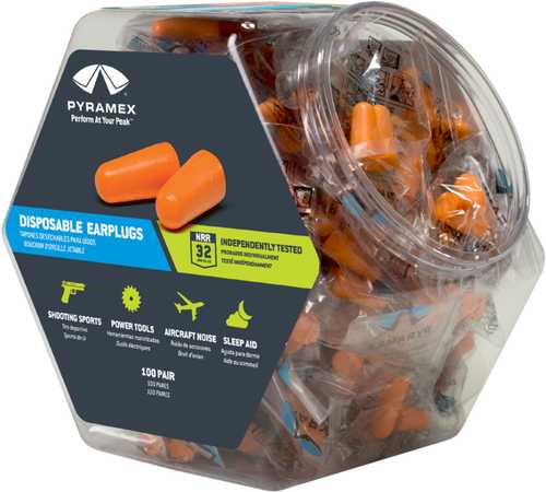 Pyramex PYDP1000 Disposable Earplugs 32 Db Orange 1 Pair