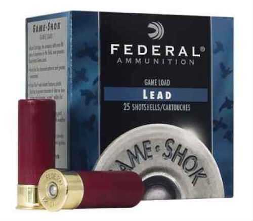 12 Gauge 2-3/4" Lead #6  1-1/4 oz 25 Rounds Federal Shotgun Ammunition
