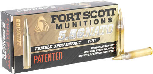 5.56mm Nato 62 Grain Brass 20 Rounds Fort Scott Munitions Ammunition