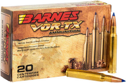 30-06 Springfield 180 Grain Tipped TSX 20 Rounds Barnes Ammunition
