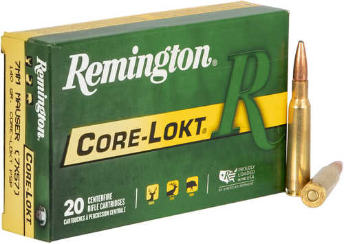 7x57mm Mauser 140 Grain Soft Point 20 Rounds Remington Ammunition