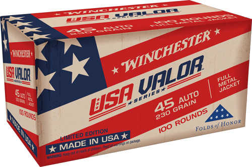 45 ACP 230 Grain FMJ 100 Rounds Winchester Ammunition