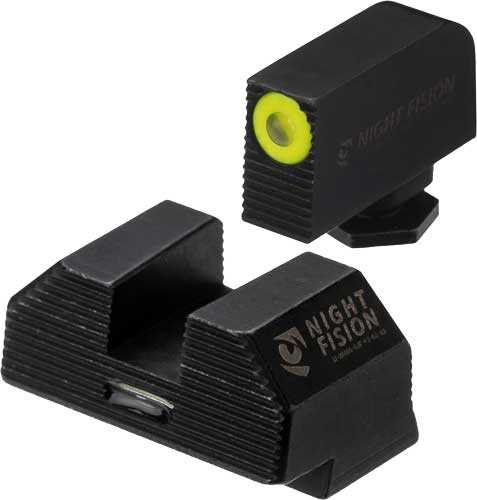 Night Fision Costa Ludus Sight Set for Glock 1717L1922-2831-3537-39 Mos Models Yellow/Green Black