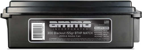 300 AAC Blackout 155 Grain BTHP 200 Rounds Ammo Inc Ammunition
