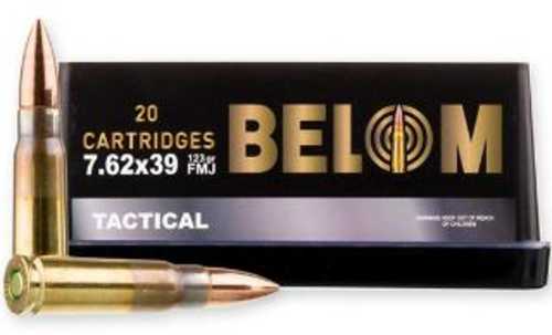 7.62 x39 123 Grain FMJ 20 Rounds BELOM Ammunition