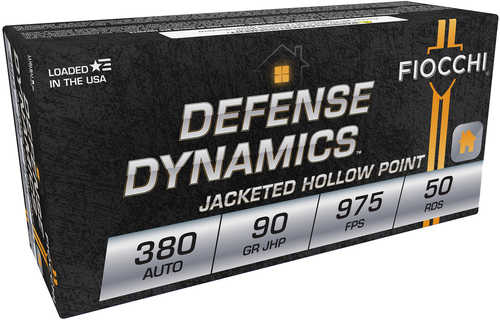 380 ACP 90 Grain Hollow Point 25 Rounds Fiocchi Ammunition