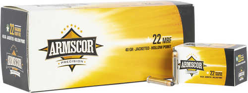 22 Win Mag Rimfire 40 Grain Jacketed Hollow Point 50 Rounds Armscor Ammunition 22 Winchester Magnum Rimfire