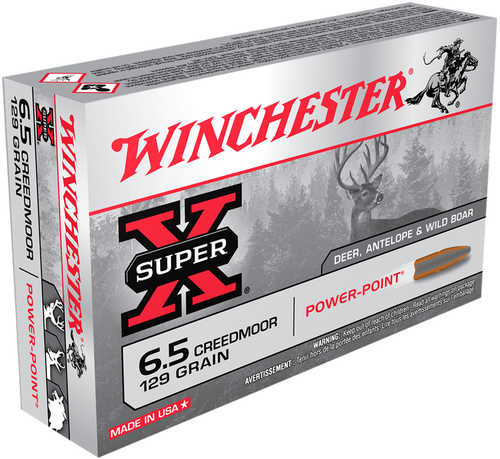 Winchester Ammo Super X 6.5 Creedmoor 129 gr 2820 fps Power-Point 20 Round Box