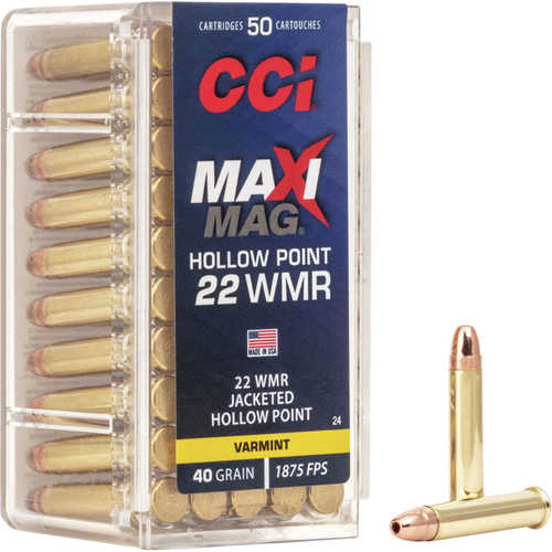 22 Win Mag Rimfire 40 Grain Hollow Point 50 Rounds CCI Ammunition Winchester Magnum