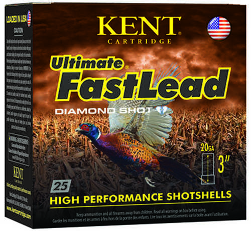 20 Gauge 3" Lead #6  1-1/4 oz 25 Rounds Kent Cartridges Shotgun Ammunition