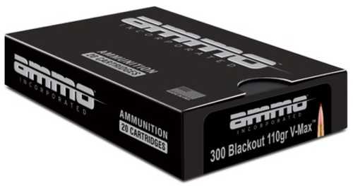 300 AAC Blackout 110 Grain V-Max 20 Rounds Ammo Inc Ammunition