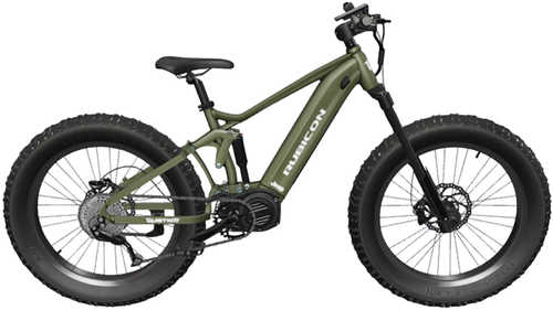 QuietKat Rubicon Bike Military Green Small Under 5'6" SRAM 9-Speed Ultra 1000W Mid-Drive Motor