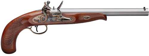 Pedersoli Continental Target Muzzleloading Pistol 45 Caliber Flintlock 11" Chrome Barrel Walnut Stock