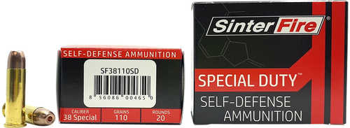 SinterFire Inc Sf38110Sd Special Duty (Sd) 38 110 Gr Lead Free Frangible Hollow Point 20 Bx/10 Cs