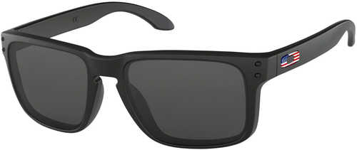 Oakley (LUXOTTICA)  Holbrook Gray High Definition Matte Black Frame W/USA Flag