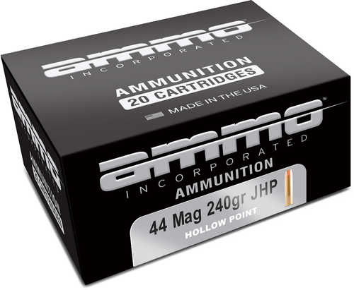 Ammo Incorporated 44240JHPA20 Signature 44 Magnum 240 Grain Jacketed Hollow Point (JHP) 20 Per Box