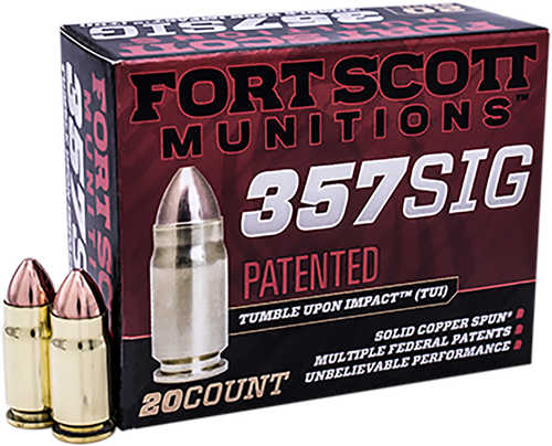 357 Sig 95 Grain Copper 20 Rounds Fort Scott Munitions Ammunition